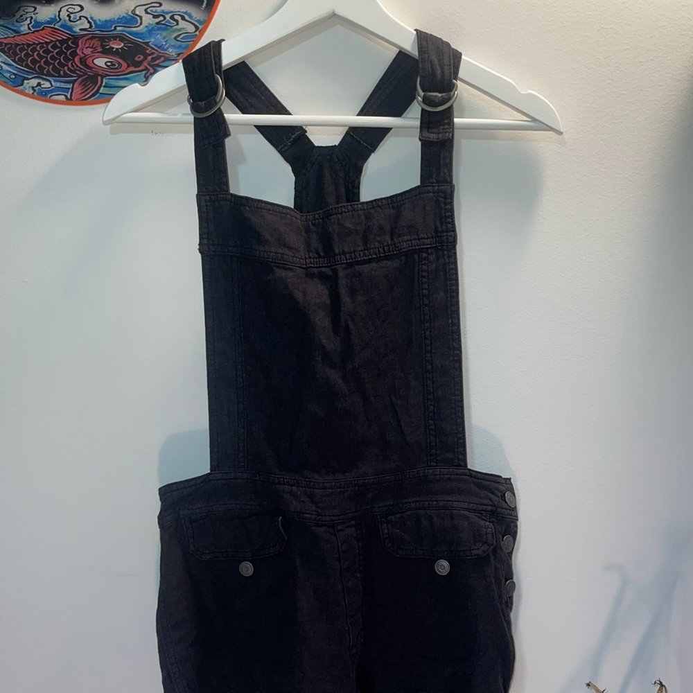 Black Overall Shorts